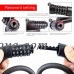 Bike Lock Cable  6 Feet 5 Digit Anti-Theft Coiling Cable Bicyle Lock with Mount Bracket(Black) - B072WNVYSW